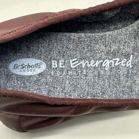 Dr Scholls Shoes Womens Ballet Flats Slip On Foam Technology Burgundy 6 M - Picture 7 of 9